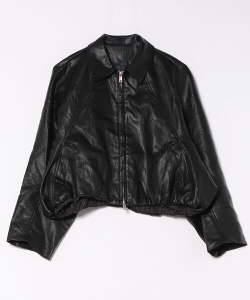 H.TOKYO(エイチトウキョウ)の「【上品さの中に抜け感をプラス】短丈ドロップショルダーブルゾン(ブルゾン・レディース・アッシュブラウン/ブラック・FREE)」の3枚目の写真