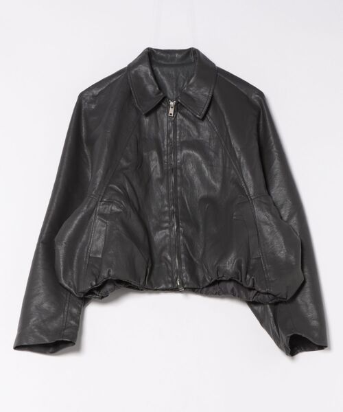 H.TOKYO(エイチトウキョウ)の「【上品さの中に抜け感をプラス】短丈ドロップショルダーブルゾン(ブルゾン・レディース・アッシュブラウン/ブラック・FREE)」の4枚目の写真