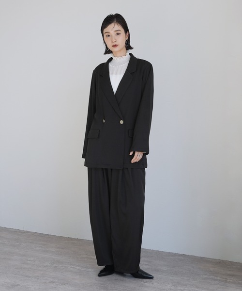 Yeoun(ヨウン)の「リラックスタックイージーパンツ【セットアップ対応】(その他パンツ・レディース・ブラック/ネイビー・FREE)」の14枚目の写真