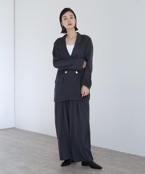 Yeoun(ヨウン)の「リラックスタックイージーパンツ【セットアップ対応】(その他パンツ・レディース・ブラック/ネイビー・FREE)」の18枚目の写真