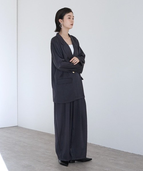 Yeoun(ヨウン)の「リラックスタックイージーパンツ【セットアップ対応】(その他パンツ・レディース・ブラック/ネイビー・FREE)」の11枚目の写真