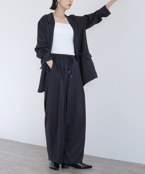 Yeoun(ヨウン)の「リラックスタックイージーパンツ【セットアップ対応】(その他パンツ・レディース・ブラック/ネイビー・FREE)」の15枚目の写真