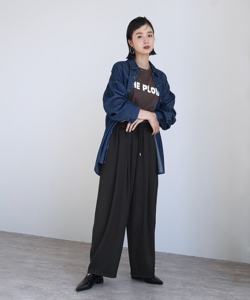 Yeoun(ヨウン)の「リラックスタックイージーパンツ【セットアップ対応】(その他パンツ・レディース・ブラック/ネイビー・FREE)」の8枚目の写真