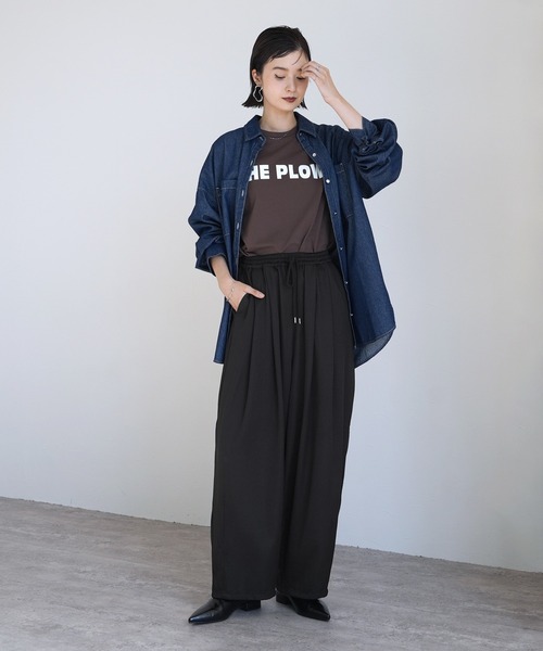 Yeoun(ヨウン)の「リラックスタックイージーパンツ【セットアップ対応】(その他パンツ・レディース・ブラック/ネイビー・FREE)」の3枚目の写真