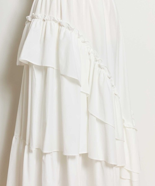 NOELA（ノエラ）の「ティアードフリルスカート（スカート・レディース・ブラック/オフホワイト/グレー・S/M）」の10枚目の写真