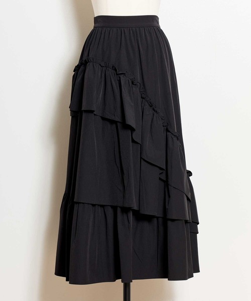 NOELA（ノエラ）の「ティアードフリルスカート（スカート・レディース・ブラック/オフホワイト/グレー・S/M）」の12枚目の写真