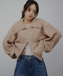 MUHET(~G[^)sequin zip-up knit cardigan / XpR[WbvjbgJ[fBK(jbg/Z[^[)