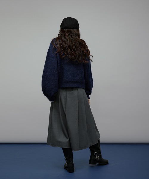 MUHET（ミュエータ）の「sequin zip-up knit cardigan / スパンコールジップニットカーディガン（カーディガン/ボレロ・レディース・チャコールグレー/ネイビー/ベージュ/ブラウン/カーキ・FREE）」の15枚目の写真