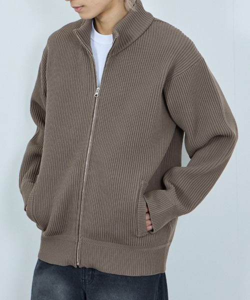 NAVY(ネイビー)の「NAVY アゼドライバーズニット【手洗い可能】(カーディガン/ボレロ・メンズ・ベージュ/ブラック・L/M/S/XL)」の2枚目の写真