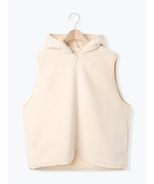 SM2（エスエムツー）の「リバーシブルボアベスト（ベスト・レディース・モカ/チャコール/キナリ・F）」の4枚目の写真