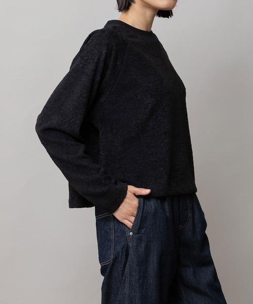 Munich（ミューニック）の「チンチララグランスリーブプルオーバー（Tシャツ/カットソー・レディース・キャメル/ブラック/アイボリー・FREE）」の3枚目の写真