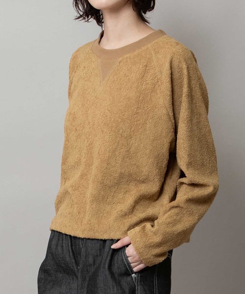 Munich（ミューニック）の「チンチララグランスリーブプルオーバー（Tシャツ/カットソー・レディース・キャメル/ブラック/アイボリー・FREE）」の4枚目の写真