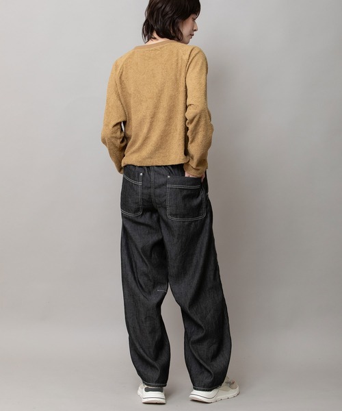 Munich（ミューニック）の「チンチララグランスリーブプルオーバー（Tシャツ/カットソー・レディース・キャメル/ブラック/アイボリー・FREE）」の6枚目の写真