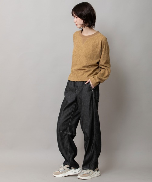 Munich（ミューニック）の「チンチララグランスリーブプルオーバー（Tシャツ/カットソー・レディース・キャメル/ブラック/アイボリー・FREE）」の7枚目の写真