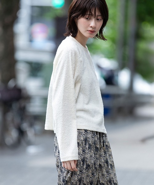 Munich（ミューニック）の「チンチララグランスリーブプルオーバー（Tシャツ/カットソー・レディース・キャメル/ブラック/アイボリー・FREE）」の18枚目の写真