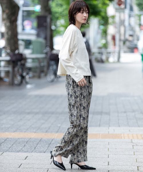 Munich（ミューニック）の「チンチララグランスリーブプルオーバー（Tシャツ/カットソー・レディース・キャメル/ブラック/アイボリー・FREE）」の21枚目の写真