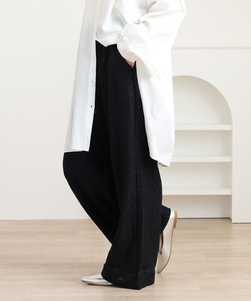 Brownie（ブラウニー）の「スクエアレースイージーパンツ（その他パンツ・レディース・ブラック/アイボリー/ブラウン・FREE）」の16枚目の写真