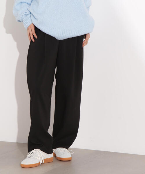 N.(N. Natural Beauty Basic)(エヌエヌナチュラルビューティーベーシック)の「【PS/低身長サイズ】カーブパンツ(その他パンツ・レディース・オフホワイト/ブラック・MEDIUM/P/S)」の4枚目の写真