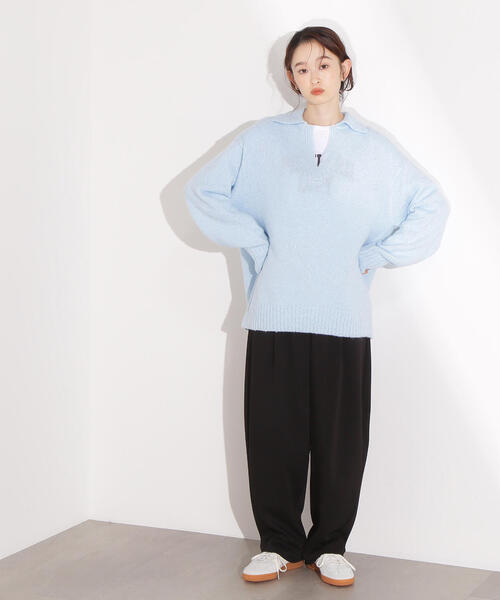 N.(N. Natural Beauty Basic)(エヌエヌナチュラルビューティーベーシック)の「【PS/低身長サイズ】カーブパンツ(その他パンツ・レディース・オフホワイト/ブラック・MEDIUM/P/S)」の5枚目の写真