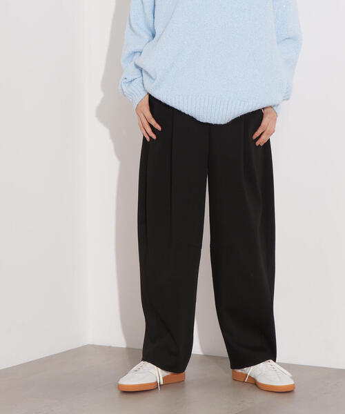 N.(N. Natural Beauty Basic)(エヌエヌナチュラルビューティーベーシック)の「【PS/低身長サイズ】カーブパンツ(その他パンツ・レディース・オフホワイト/ブラック・MEDIUM/P/S)」の7枚目の写真