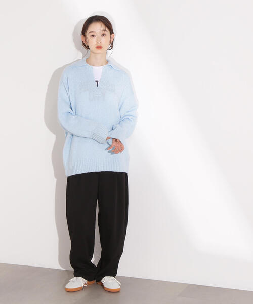 N.(N. Natural Beauty Basic)(エヌエヌナチュラルビューティーベーシック)の「【PS/低身長サイズ】カーブパンツ(その他パンツ・レディース・オフホワイト/ブラック・MEDIUM/P/S)」の8枚目の写真