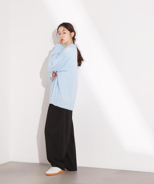 N.(N. Natural Beauty Basic)(エヌエヌナチュラルビューティーベーシック)の「【PS/低身長サイズ】カーブパンツ(その他パンツ・レディース・オフホワイト/ブラック・MEDIUM/P/S)」の9枚目の写真