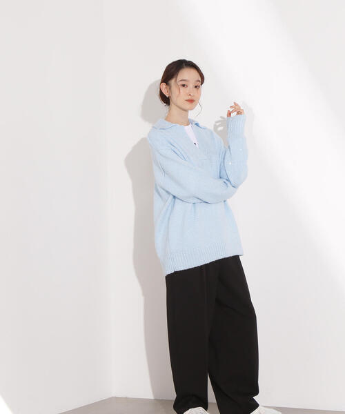 N.(N. Natural Beauty Basic)(エヌエヌナチュラルビューティーベーシック)の「【PS/低身長サイズ】カーブパンツ(その他パンツ・レディース・オフホワイト/ブラック・MEDIUM/P/S)」の10枚目の写真