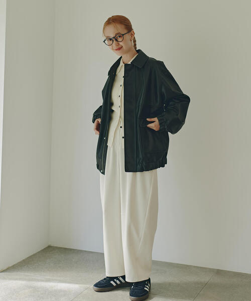 N.(N. Natural Beauty Basic)(エヌエヌナチュラルビューティーベーシック)の「【PS/低身長サイズ】カーブパンツ(その他パンツ・レディース・オフホワイト/ブラック・MEDIUM/P/S)」の15枚目の写真