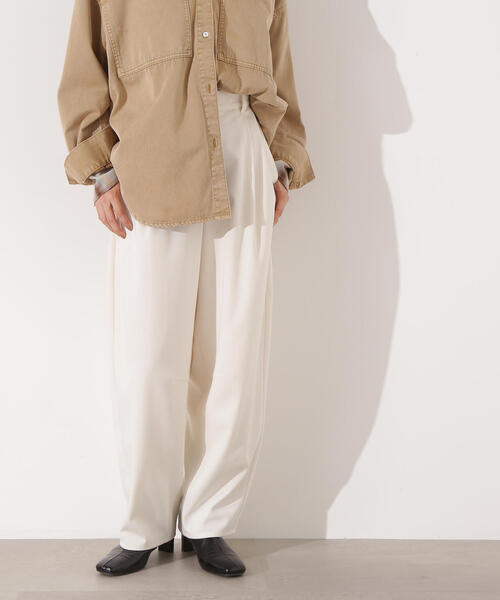 N.(N. Natural Beauty Basic)(エヌエヌナチュラルビューティーベーシック)の「【PS/低身長サイズ】カーブパンツ(その他パンツ・レディース・オフホワイト/ブラック・MEDIUM/P/S)」の17枚目の写真