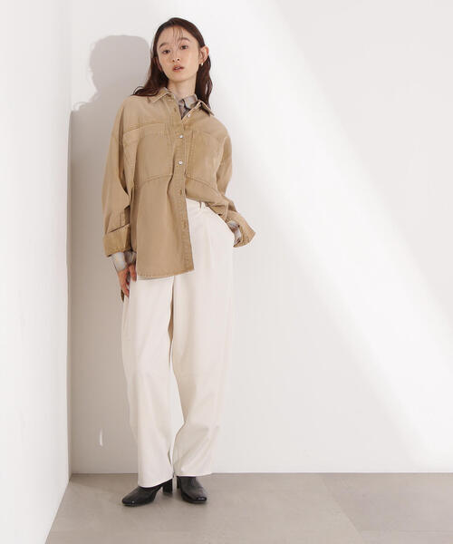 N.(N. Natural Beauty Basic)(エヌエヌナチュラルビューティーベーシック)の「【PS/低身長サイズ】カーブパンツ(その他パンツ・レディース・オフホワイト/ブラック・MEDIUM/P/S)」の19枚目の写真