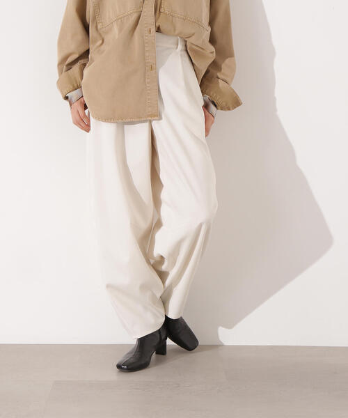 N.(N. Natural Beauty Basic)(エヌエヌナチュラルビューティーベーシック)の「【PS/低身長サイズ】カーブパンツ(その他パンツ・レディース・オフホワイト/ブラック・MEDIUM/P/S)」の20枚目の写真