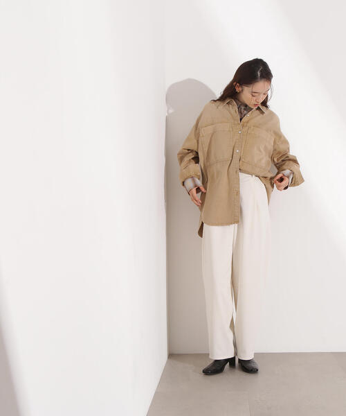 N.(N. Natural Beauty Basic)(エヌエヌナチュラルビューティーベーシック)の「【PS/低身長サイズ】カーブパンツ(その他パンツ・レディース・オフホワイト/ブラック・MEDIUM/P/S)」の21枚目の写真