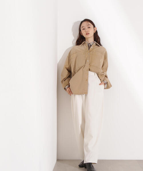 N.(N. Natural Beauty Basic)(エヌエヌナチュラルビューティーベーシック)の「【PS/低身長サイズ】カーブパンツ(その他パンツ・レディース・オフホワイト/ブラック・MEDIUM/P/S)」の22枚目の写真