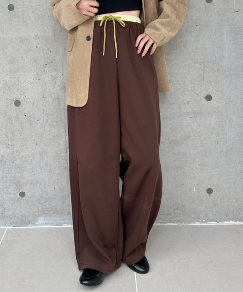 Good Riddance（グッドリダンス）の「【Good Riddance】ウエストレイヤード ドローコード スウェット パンツ（その他パンツ・レディース・ブラウン/アイボリー/ブラック・L/M）」の5枚目の写真