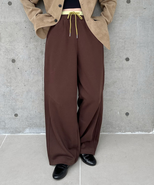 Good Riddance（グッドリダンス）の「【Good Riddance】ウエストレイヤード ドローコード スウェット パンツ（その他パンツ・レディース・ブラウン/アイボリー/ブラック・L/M）」の6枚目の写真