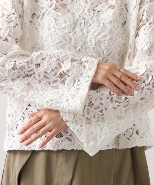 セール】フラワーモールレースブラウス（シャツ/ブラウス）｜Gready