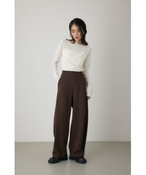 crie conforto(クリーコンフォルト)の「シアーベロアライクトップス 冬服 / 長袖 / ロンT(Tシャツ/カットソー・レディース・グレー/ブラック/アイボリー/ライトブルー・FREE)」の13枚目の写真