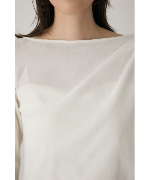 crie conforto(クリーコンフォルト)の「シアーベロアライクトップス 冬服 / 長袖 / ロンT(Tシャツ/カットソー・レディース・グレー/ブラック/アイボリー/ライトブルー・FREE)」の18枚目の写真