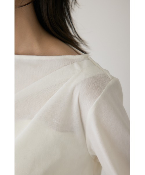 crie conforto(クリーコンフォルト)の「シアーベロアライクトップス 冬服 / 長袖 / ロンT(Tシャツ/カットソー・レディース・グレー/ブラック/アイボリー/ライトブルー・FREE)」の17枚目の写真