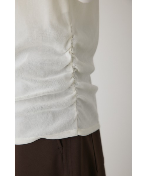 crie conforto(クリーコンフォルト)の「シアーベロアライクトップス 冬服 / 長袖 / ロンT(Tシャツ/カットソー・レディース・グレー/ブラック/アイボリー/ライトブルー・FREE)」の19枚目の写真