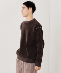 THE SHOP TK  | 【包み込まれるような柔らかさ】配色モールニット 洗濯機OK(ニット/セーター)