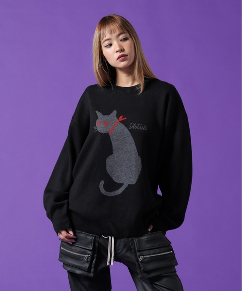 DANKE SCHON(ダンケシェーン)の「【WEB&DEPOT限定】DankeSchon/ダンケシェーン/W Jacquard CAT KNIT(ニット/セーター・メンズ・レッド/グレー/チャコールグレー・L/M/XL)」の17枚目の写真