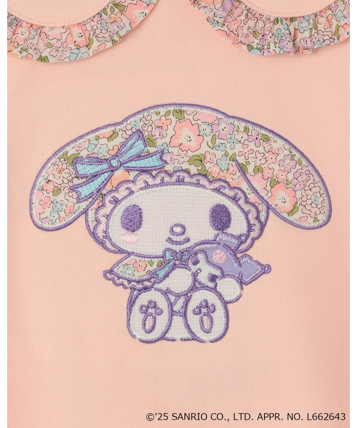 sense of wonder(センスオブワンダー)の「【マイメロディ】リバティファブリックアップリケトレーナー(スウェット・キッズ・ホワイト系/ピンク・90cm/80cm/130cm/120cm/110cm/100cm)」の5枚目の写真