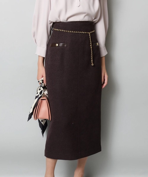 チェーンベルト付タイトスカート（スカート）｜JUSGLITTY（ジャス