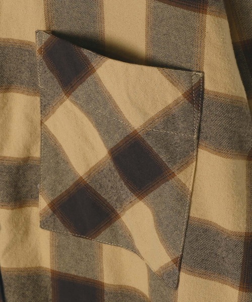 BAYFLOW(ベイフロー)の「ネルチェックシャツ(シャツ/ブラウス・レディース・ブラック/ベージュ/ネイビー・FREE)」の9枚目の写真