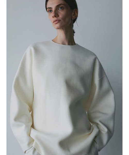 HER.（ハー）の「メルトンリバープルオーバー（Tシャツ/カットソー・レディース・ブラック/チャコールグレー/オフホワイト・フリー）」の3枚目の写真