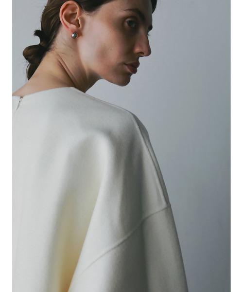 HER.（ハー）の「メルトンリバープルオーバー（Tシャツ/カットソー・レディース・ブラック/チャコールグレー/オフホワイト・フリー）」の6枚目の写真