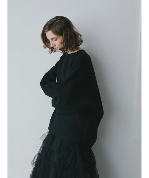 HER.（ハー）の「メルトンリバープルオーバー（Tシャツ/カットソー・レディース・ブラック/チャコールグレー/オフホワイト・フリー）」の14枚目の写真