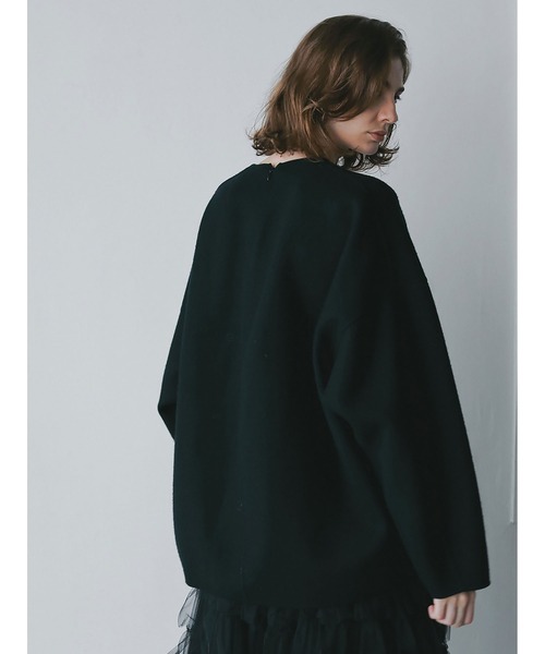 HER.（ハー）の「メルトンリバープルオーバー（Tシャツ/カットソー・レディース・ブラック/チャコールグレー/オフホワイト・フリー）」の16枚目の写真