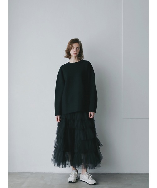 HER.（ハー）の「メルトンリバープルオーバー（Tシャツ/カットソー・レディース・ブラック/チャコールグレー/オフホワイト・フリー）」の5枚目の写真